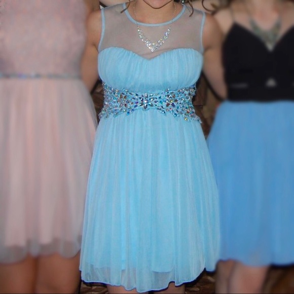 baby blue ball dress